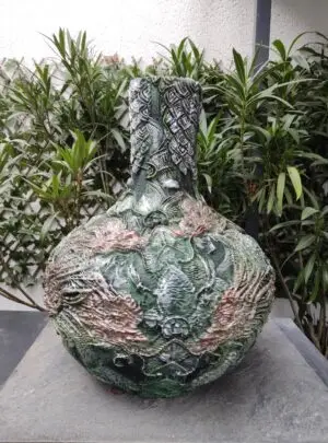 Vase "Dragons Célestes" - Symbole de Prospérité et de Bénédiction