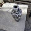 Vase Sculpté "Élégance Noire et Argent" - Un Chef-d'œuvre Contemporain