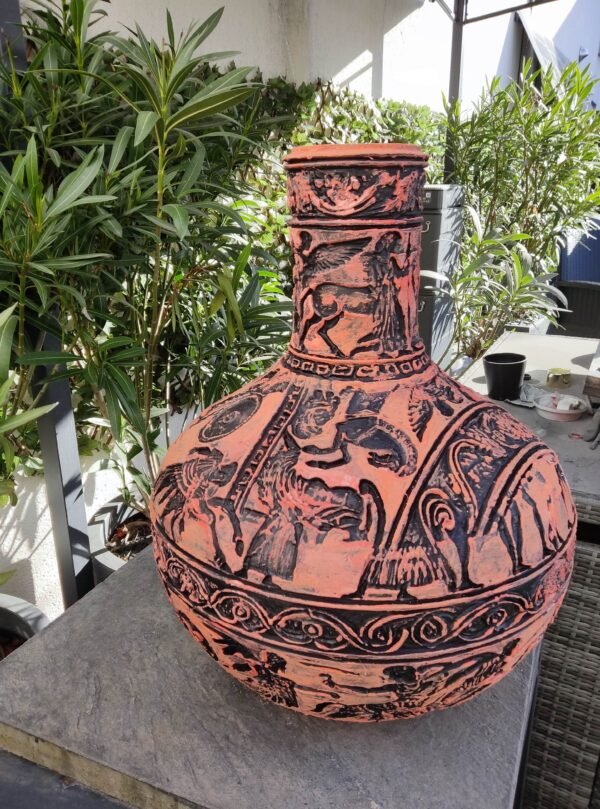 Vase Grec "Scènes Guerrières" - Un Hommage à l'Art Antique