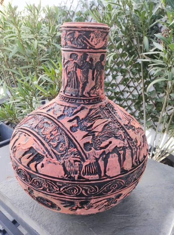 Vase Grec "Scènes Guerrières" - Un Hommage à l'Art Antique