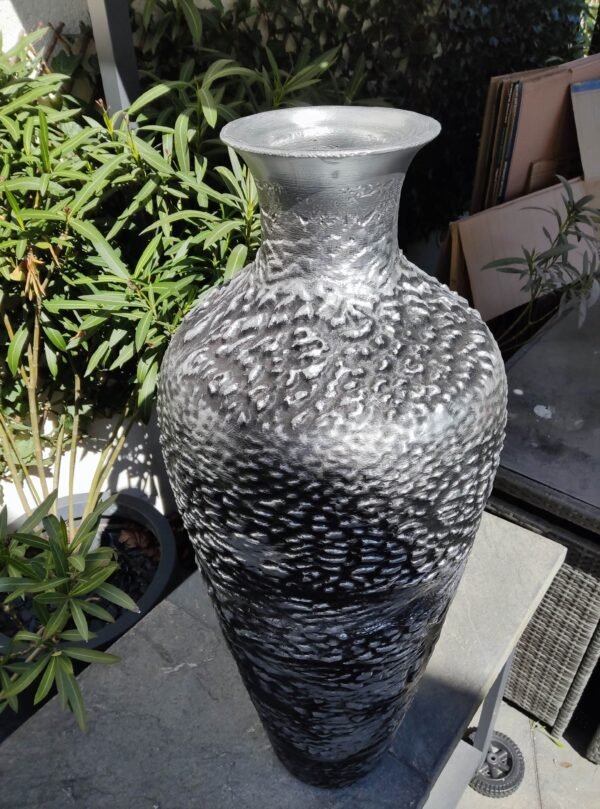 Vase Contemporain "Paysage Rocailleux" - Une Touche de Nature Minérale (80 cm)